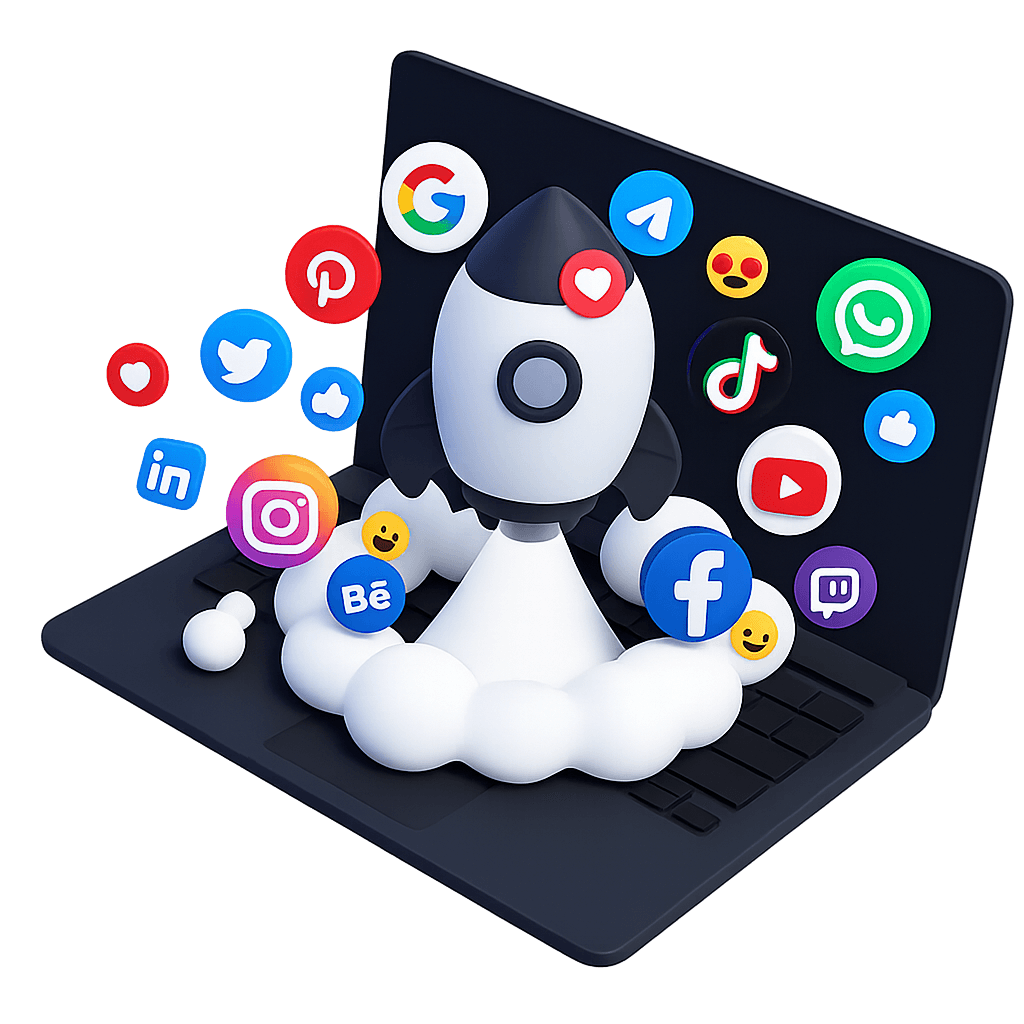 Creative social media and content marketing brainstorming session